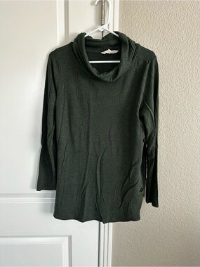 Cozy Olive Cowl Neck Tunic Sweater - Women's